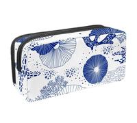 VAPOKF Astuccio portapenne per studenti, per ragazzi, ragazze, scuola e ufficio, colore: blu corallo e alga, Multi, 2.3x8.2x3.9in/6x21x10cm, Organizer per borse