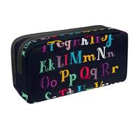 VAPOKF Astuccio portapenne per studenti, per ragazzi, ragazze, scuola e ufficio, con divertente alfabeto latino, Multi, 2.3x8.2x3.9in/6x21x10cm, Organizer per borse