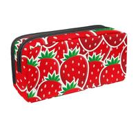 VAPOKF Astuccio portapenne per studenti, per ragazzi, ragazze, scuola e ufficio, con frutta primaverile e fragola, Multi, 2.3x8.2x3.9in/6x21x10cm, Organizer per borse