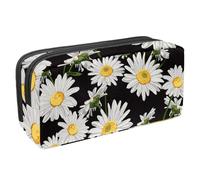 VAPOKF Astuccio portapenne per studenti, per ragazzi, ragazze, scuola e ufficio, fiori di camomilla, Multi, 2.3x8.2x3.9in/6x21x10cm, Organizer per borse