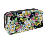 VAPOKF Astuccio portapenne per studenti, per ragazzi, ragazze, scuola e ufficio, fiori di camomilla selvatica, Multi, 2.3x8.2x3.9in/6x21x10cm, Organizer per borse