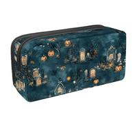 VAPOKF Astuccio portapenne per studenti, per ragazzi, ragazze, scuola e ufficio, motivo: albero morto del cimitero di Halloween, Multi, 2.3x8.2x3.9in/6x21x10cm, Organizer per borse