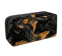 VAPOKF Astuccio portapenne per studenti, per ragazzi, ragazze, scuola e ufficio, motivo: Black Bull in Fight, Multi, 2.3x8.2x3.9in/6x21x10cm, Organizer per borse