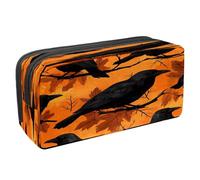 VAPOKF Astuccio portapenne per studenti, per ragazzi, ragazze, scuola e ufficio, motivo: corvo sul ramo