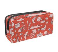 VAPOKF Astuccio portapenne per studenti, per ragazzi, ragazze, scuola e ufficio, motivo: Doodle Underwater World, Multi, 2.3x8.2x3.9in/6x21x10cm, Organizer per borse