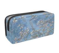 VAPOKF Astuccio portapenne per studenti, per ragazzi, ragazze, scuola e ufficio, motivo fiori di mandorlo, Multi, 2.3x8.2x3.9in/6x21x10cm, Organizer per borse