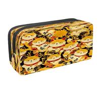 VAPOKF Astuccio portapenne per studenti, per ragazzi, ragazze, scuola e ufficio, motivo: gatti fortunati dorati