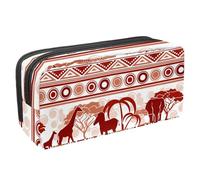 VAPOKF Astuccio portapenne per studenti, per ragazzi, ragazze, scuola e ufficio, motivo natura rossa africana, Multi, 2.3x8.2x3.9in/6x21x10cm, Organizer per borse