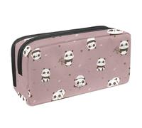 VAPOKF Astuccio portapenne per studenti, per ragazzi, ragazze, scuola e ufficio, motivo panda grasso in rosa, Multi, 2.3x8.2x3.9in/6x21x10cm, Organizer per borse