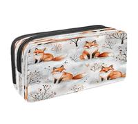 VAPOKF Astuccio portapenne per studenti, per ragazzi, ragazze, scuola e ufficio, motivo: piccole volpi