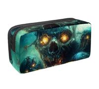 VAPOKF Astuccio portapenne per studenti, per ragazzi, ragazze, scuola e ufficio, motivo: teschi morti horror, Multi, 2.3x8.2x3.9in/6x21x10cm, Organizer per borse