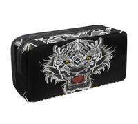 VAPOKF Astuccio portapenne per studenti, per ragazzi, ragazze, scuola e ufficio, motivo: tigre bestia mostro, Multi, 2.3x8.2x3.9in/6x21x10cm, Organizer per borse