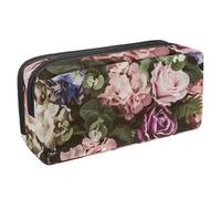 VAPOKF Astuccio portapenne per studenti, per ragazzi, ragazze, scuola e ufficio, per banchetto con fiori di rosa, Multi, 2.3x8.2x3.9in/6x21x10cm, Organizer per borse