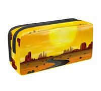 VAPOKF Astuccio portapenne per studenti, per ragazzi, ragazze, scuola e ufficio, scena del selvaggio West al tramonto, Multi, 2.3x8.2x3.9in/6x21x10cm, Organizer per borse
