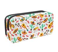 VAPOKF Astuccio portapenne per studenti, per ragazzi, ragazze, scuola e ufficio, simbolo della cultura della chitarra messicana, Multi, 2.3x8.2x3.9in/6x21x10cm, Organizer per borse