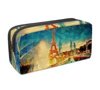VAPOKF Astuccio portapenne per studenti, per ragazzi, ragazze, scuola e ufficio, Torre Eiffel di Parigi, Multi, 2.3x8.2x3.9in/6x21x10cm, Organizer per borse