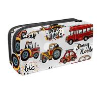 VAPOKF Astuccio portapenne per studenti, per ragazzi, ragazze, scuola, ufficio, trattore, autobus, camion, auto, taxi, Multi, 2.3x8.2x3.9in/6x21x10cm, Organizer per borse