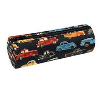 VAPOKF Astuccio vintage con stampa di auto e taxi, astuccio in pelle PU per penne e cancelleria per studenti, astuccio per trucchi per donne, ragazze, ragazzi, bambini, scuola e ufficio, Multi