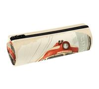 VAPOKF Astuccio vintage con stampa treno rosso, in pelle PU, astuccio per penne e cancelleria per studenti, astuccio per trucchi per donne, ragazze, ragazzi, bambini, scuola e ufficio, Multi
