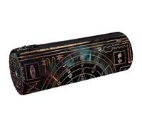 VAPOKF Bill Cipher Wheel Zodiac Canvas Pen Pencil Case Coin Purse Cosmetic Makeup Bag per studenti Cancelleria Scuola Ufficio Storage, Multi, 20x6.3cm/7.9x2.5in, Astucci per matite