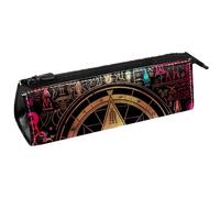 VAPOKF Bill Cipher Wheel Zodiac Pen Bag Stationery Pouch Pencil Bag Cosmetic Pouch Bag Compact Zipper Bag, Multi, 5.5 ×6 ×20CM/2.2x2.4x7.9 in, Organizer per borse