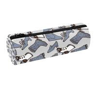 VAPOKF Blu Lady Tacchi Alti Stivali Scarpe Barile in Pelle Portapenne Astuccio Portamatite Portamonete Cosmetici Borsa per il Trucco per Studenti Cancelleria Scu, Multi, 20x6.3cm/7.9x2.5in, Astuccio