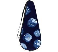 VAPOKF Blue Dices - Custodia per racchette da tennis, per racchette da tennis, può contenere fino a 2 racchette