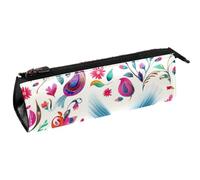 VAPOKF Blue Zebra Animal Pen Bag Cancelleria Sacchetto Matita Sacchetto Cosmetico Sacchetto di Cerniera Borsa Compatta, Multi, 5.5 ×6 ×20CM/2.2x2.4x7.9 in, Organizer per borse