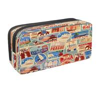 VAPOKF Bonjour Paris - Astuccio portapenne con cerniera, per ragazzi e ragazze, per la scuola e l'ufficio, Europa Africa Asia America Viaggi, 2.3x8.2x3.9in/6x21x10cm, Astuccio