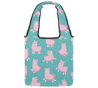 VAPOKF Borsa a tracolla da donna, con grazioso lama su pois rosa, borsa a tracolla da donna, borsa a tracolla riutilizzabile per scuola, lavoro, ufficio, viaggi, shopping, casual