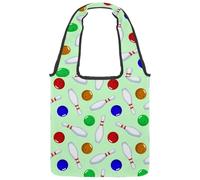 VAPOKF Borsa a tracolla in tela colorata con palline da bowling e spille, borse a tracolla da donna, grande borsa da trasporto riutilizzabile borsa a tracolla per scuola, lavoro, ufficio, viaggi