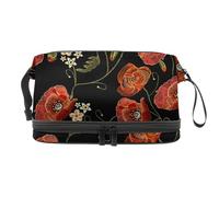 VAPOKF Borsa cosmetica colorata con paesaggio immaginario per donne e ragazze, borsa da viaggio per trucchi pratica borsa organizer con scomparto per pennelli, Multicolore 7, 27x15x14 cm/10.6x5.9x5.5