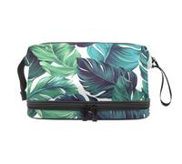 VAPOKF Borsa cosmetica colorata con paesaggio immaginario per donne e ragazze, borsa da viaggio per trucchi pratica borsa organizer con scomparto per pennelli, Multicolore 3, 27x15x14 cm/10.6x5.9x5.5