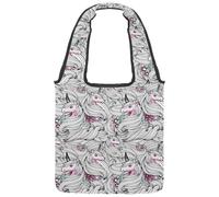 VAPOKF Borsa larga in tela con motivo fantasia, unicorno, arcobaleno, cuori, stelle, da donna, grande, riutilizzabile, borsa a tracolla per scuola, lavoro, ufficio, viaggi, shopping, casual