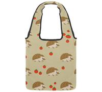 VAPOKF Borsa larga in tela con riccio e pomodoro, borsa a tracolla da donna, grande borsa a tracolla riutilizzabile per scuola, lavoro, ufficio, viaggi, shopping, casual