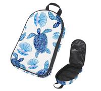 VAPOKF Borsa organizer da viaggio per attrezzi da campeggio, tartarughe marine blu e perle di conchiglia, borsa per utensili da cucina, accessori da cucina, borsa per barbecue all'aperto, solo borsa