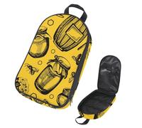 VAPOKF Borsa organizer da viaggio per utensili da campeggio, a nido d'ape e barattolo di miele per set di utensili da cucina, custodia per accessori da cucina, per barbecue all'aperto, solo borsa