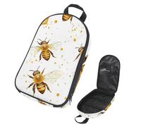 VAPOKF Borsa organizer da viaggio per utensili da campeggio, api e gocce a nido d'ape, per utensili da cucina, accessori da cucina, per barbecue all'aperto, solo borsa