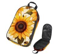 VAPOKF Borsa organizer da viaggio per utensili da campeggio, api miele, girasoli, borsa per utensili da cucina, accessori da cucina, custodia per barbecue all'aperto, solo borsa