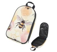 VAPOKF Borsa organizer da viaggio per utensili da campeggio, api miele su sfondo colorato, borsa per utensili da cucina, accessori da cucina, custodia per barbecue all'aperto, solo borsa