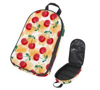VAPOKF Borsa organizer da viaggio per utensili da campeggio, bella borsa portaoggetti con motivo ciliegie, per utensili da cucina, accessori da cucina, per barbecue all'aperto, solo borsa