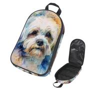 VAPOKF Borsa organizer da viaggio per utensili da campeggio, borsa bianca per cani Shih Tzu per set di utensili da cucina, custodia per accessori da cucina, per barbecue all'aperto, solo borsa