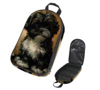 VAPOKF Borsa organizer da viaggio per utensili da campeggio, borsa nera per cuccioli di cane Shih Tzu per utensili da cucina, borsa portaoggetti per barbecue all'aperto, solo borsa