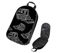 VAPOKF Borsa organizer da viaggio per utensili da campeggio, borsa per bulldozer disegnata a mano, per utensili da cucina, accessori da cucina, custodia per barbecue all'aperto, solo borsa