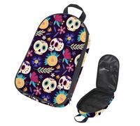 VAPOKF Borsa organizer da viaggio per utensili da campeggio, borsa portaoggetti colorata con motivo giorno dei morti, per utensili da cucina, accessori da cucina, per barbecue all'aperto, solo borsa