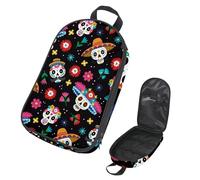 VAPOKF Borsa organizer da viaggio per utensili da campeggio, borsa portaoggetti colorata con motivo giorno dei morti, per utensili da cucina, accessori da cucina, per barbecue all'aperto, solo borsa