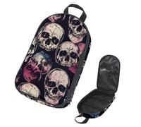 VAPOKF Borsa organizer da viaggio per utensili da campeggio, borsa portaoggetti colorata con teschi morti, per utensili da cucina, accessori da cucina, per barbecue all'aperto, solo borsa