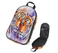 VAPOKF Borsa organizer da viaggio per utensili da campeggio, borsa portaoggetti con due tigri ad acquerello, per utensili da cucina, accessori da cucina, per barbecue all'aperto, solo borsa