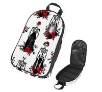 VAPOKF Borsa organizer da viaggio per utensili da campeggio, borsa portaoggetti con scheletro vestito sposa e sposo per utensili da cucina, accessori da cucina, custodia per barbecue all'aperto, solo