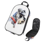VAPOKF Borsa organizer da viaggio per utensili da campeggio, borsa portaoggetti con schnauzer ad acquerello per ritratto di cani, per utensili da cucina, accessori da cucina, custodia per barbecue